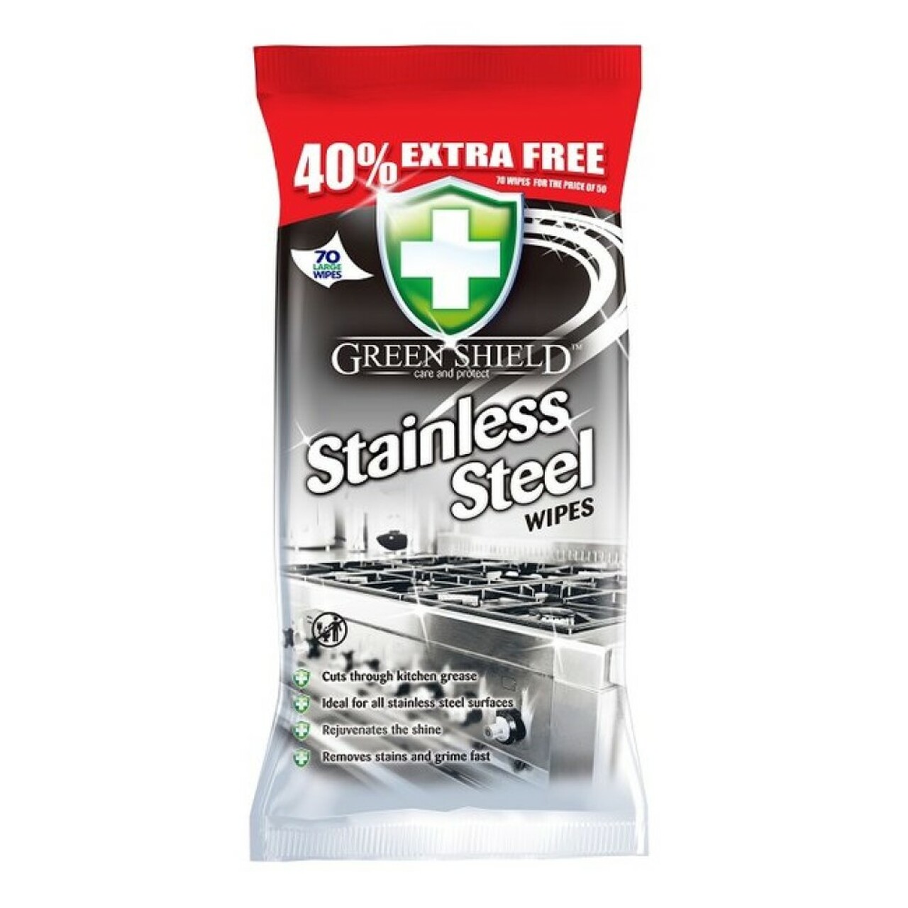 Green Shield Stainless Steel Wipes 70s